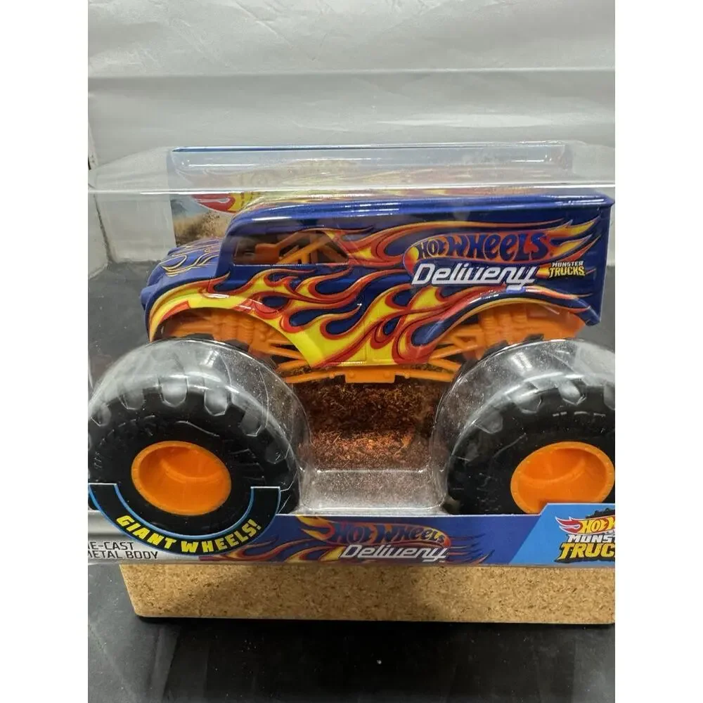 Hot Wheels Monster Trucks 1:24 Dairy Delivery Blue Flame Die-Cast Truck FYJ83